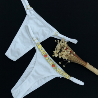 Calcinha personalizável - Microfibra - Branca