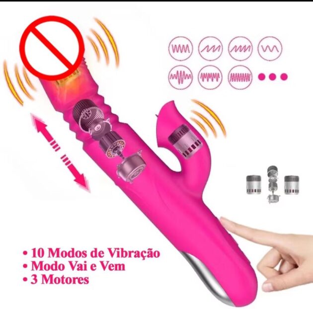 VIBRADOR LUXO ESTIMULADOR DE CLITORIS E AQUECIMENTO - Imagem 2