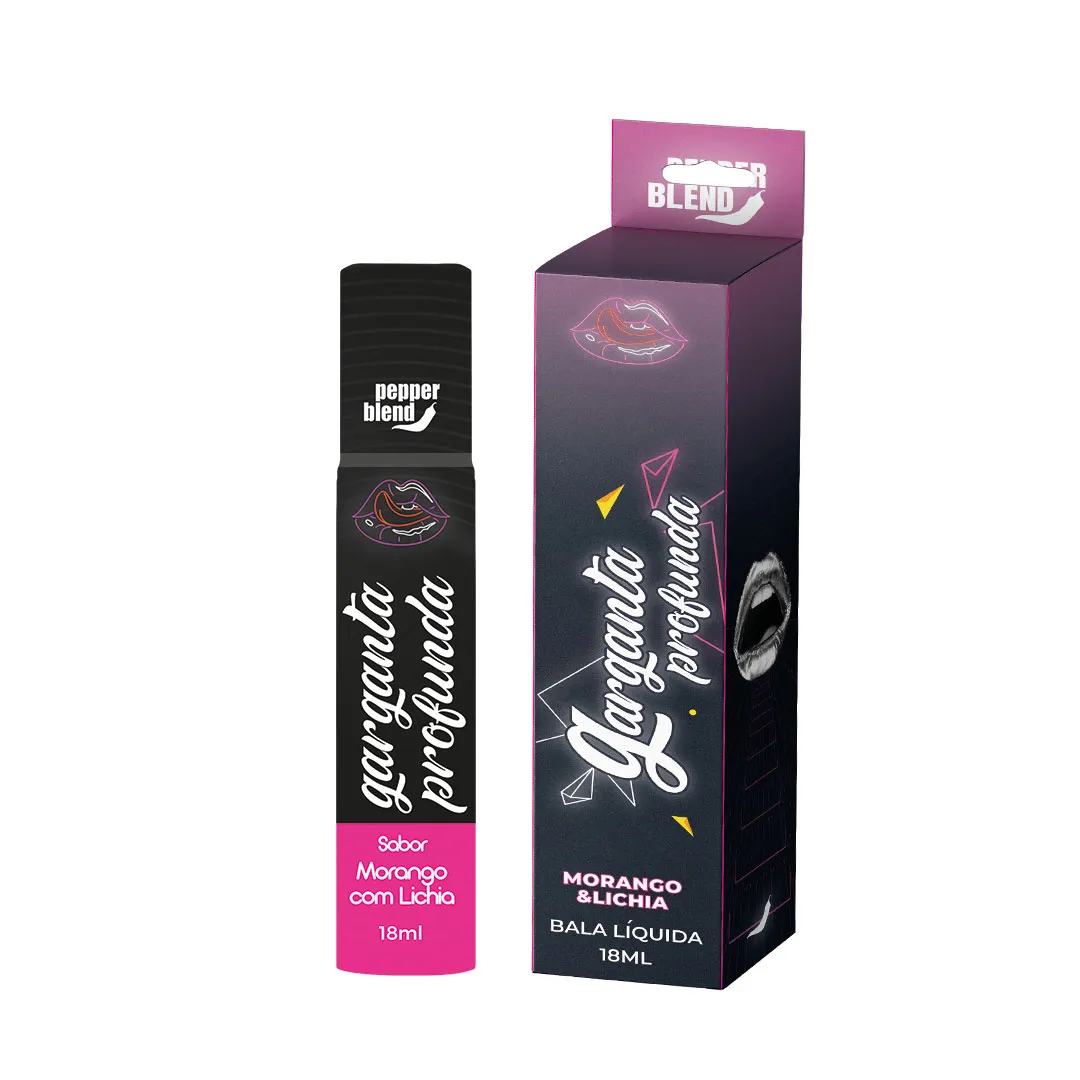 Garganta Profunda Linha Neon - Morango Com Lichia