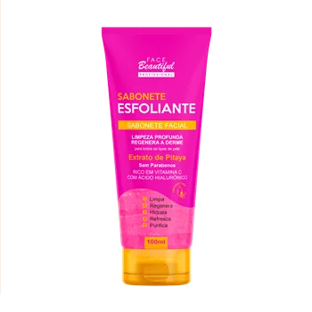 Sabonete Facial Esfoliante Extrato de Pitaya