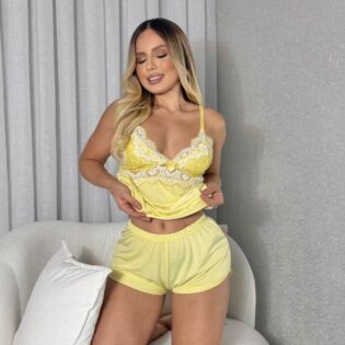 Baby Doll Amarelo Manteiga